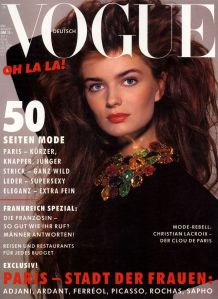 Paulina Porizkova by Eric Boman Vogue Deutsch August 1987