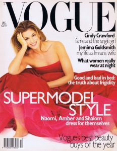 Cindy Crawford by Arthur Elgort Vogue UK December 1995