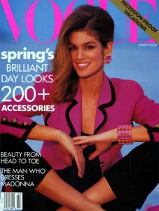 Cindy Crawford by Patrick Demarchelier Vogue US March 1991