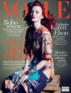 Karen Elson by Marcin Tyszka for Vogue Thailand March 2015