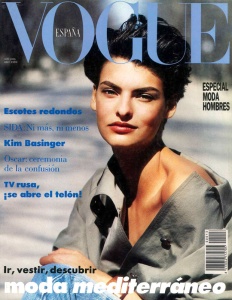 Linda Evangelista by Peter Lindbergh Vogue Spain April 1989