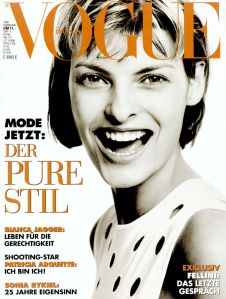Linda Evangelista by Richard Avedon Vogue Deutsch February 1994