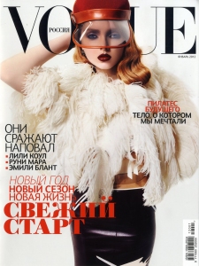 Lily Cole by Anthony Maule Vogue Russia January 2012