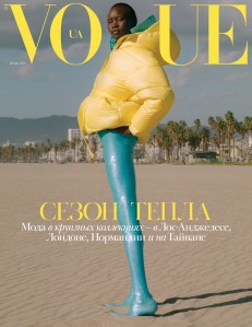 Alek Wek by Alexander Saladrigas for Vogue Ukraine January 2018